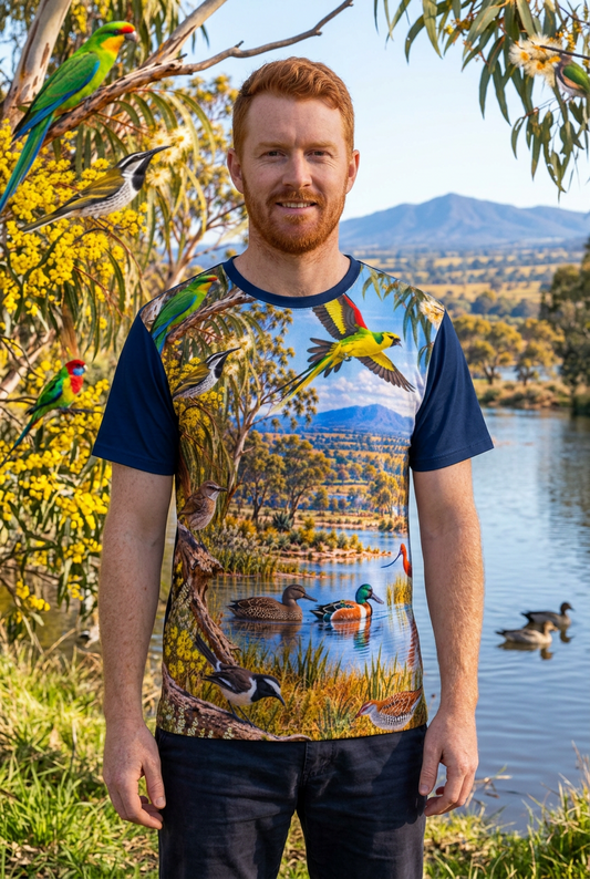 “NSW Riverina”. All-Over Print Men's O-Neck T-Shirt | 190GSM Cotton