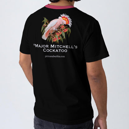 "Major Mitchell’s Cockatoo :  Lophochroa leadbeateri" All-Over Print Men's O-Neck T-Shirt | 190GSM Cotton