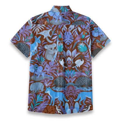 All-Over Print Men's Breathable Shirt|140GSM Slub Cotton