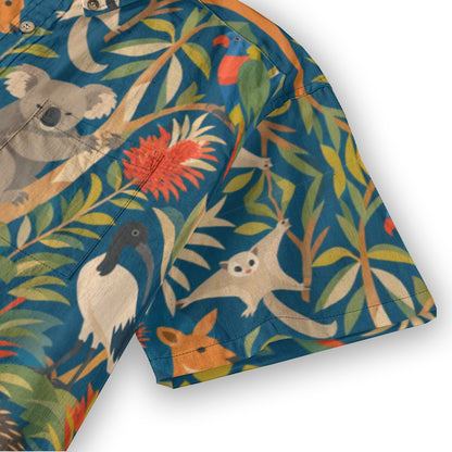 All-Over Print Men's Breathable Shirt|140GSM Slub Cotton