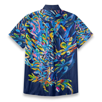 “Allegria” All-Over Print Men's Breathable Shirt|140GSM Slub Cotton