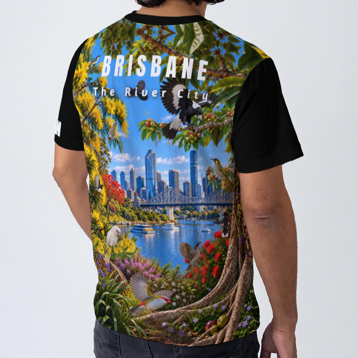 Brisbane - The River City -All-Over Print Men's O-Neck T-Shirt | 190GSM Cotton
