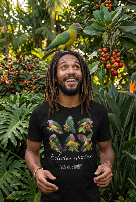 “"Eclectus Parrot : Eclectus roratus" All-Over Print Men's O-Neck T-Shirt | 190GSM Cotton