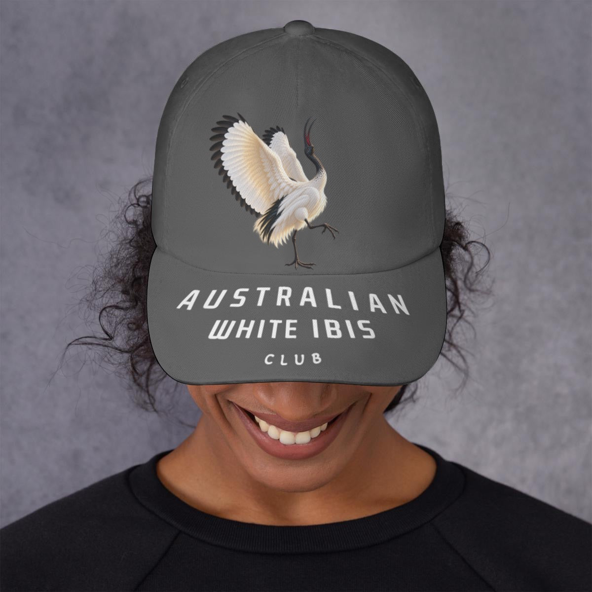“Australian White Ibis Club” All-Over Print Peaked Cap