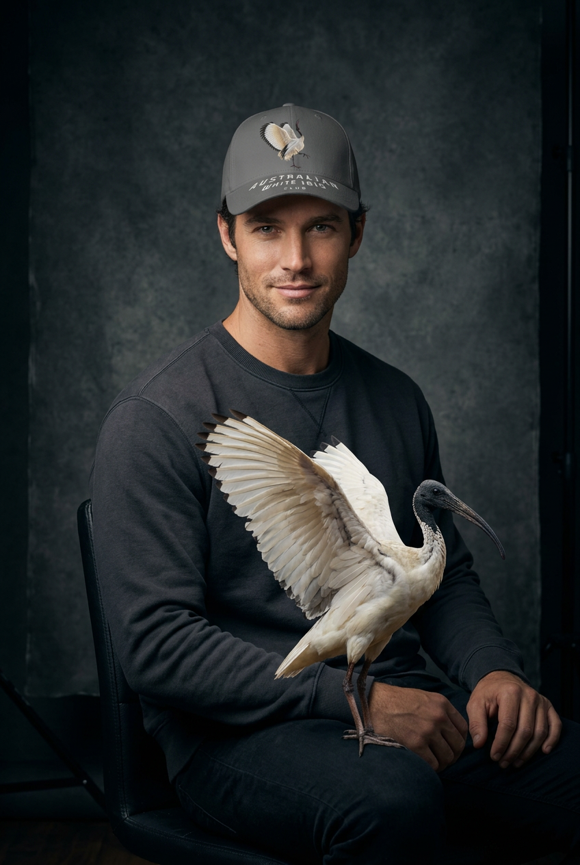 “Australian White Ibis Club” All-Over Print Peaked Cap