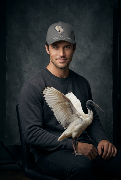 “Australian White Ibis Club” All-Over Print Peaked Cap