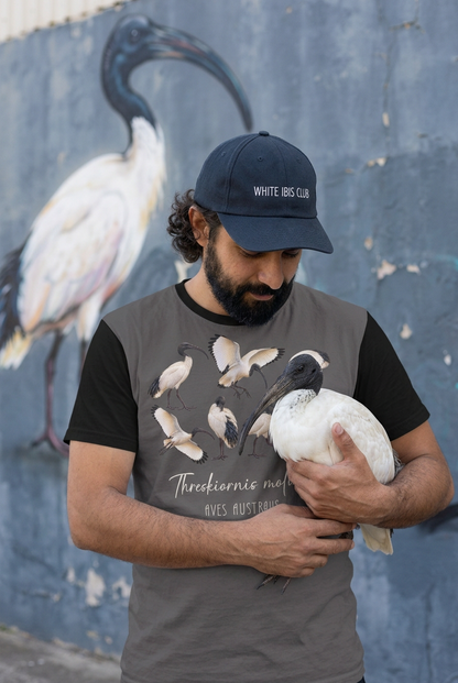 “Aussie White Ibis” All-Over Print Men's O-Neck T-Shirt | 190GSM Cotton