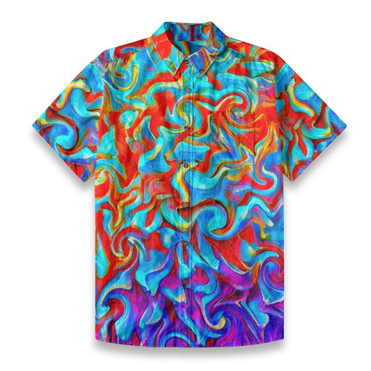 All-Over Print Men’s Breathable Shirt|140GSM Slub Cotton