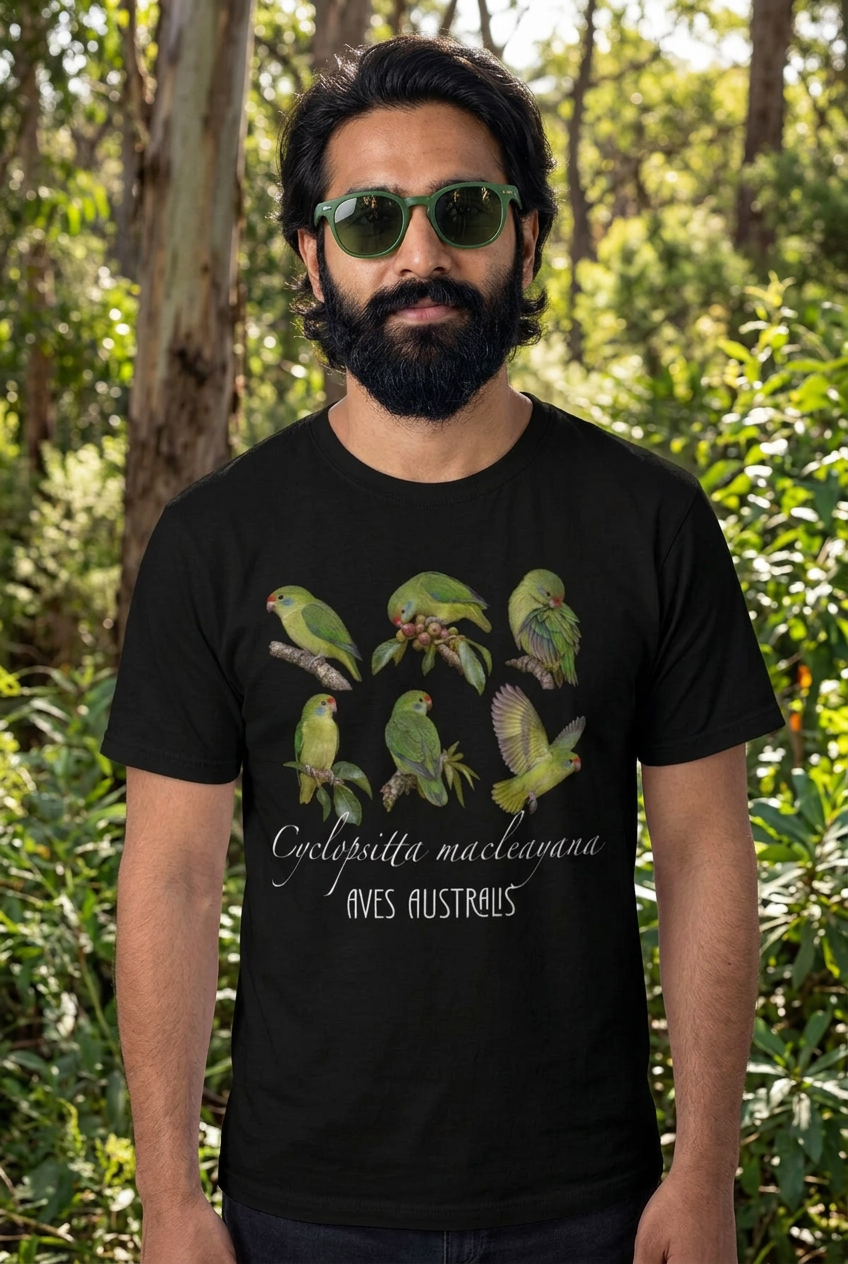 “Macleay’s Fig Parrot” All-Over Print Men's O-Neck T-Shirt | 190GSM Cotton