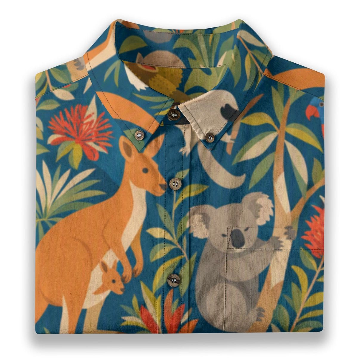 All-Over Print Men's Breathable Shirt|140GSM Slub Cotton