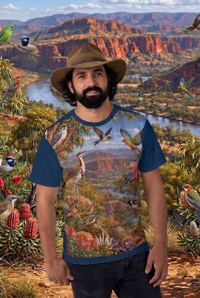 “NSW Outback” All-Over Print Men's O-Neck T-Shirt | 190GSM Cotton