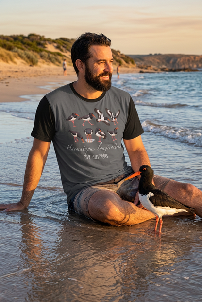 “Australian Pied Oystercatcher” All-Over Print Men's O-Neck T-Shirt | 190GSM Cotton