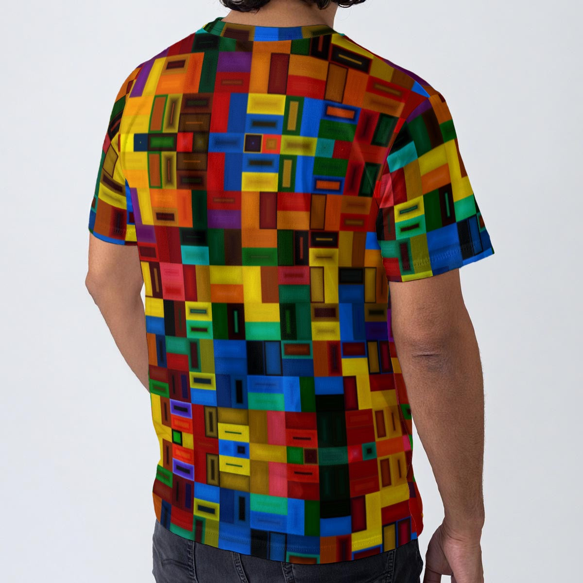 “City Block” All-Over Print Men's O-Neck T-Shirt | 190GSM Cotton