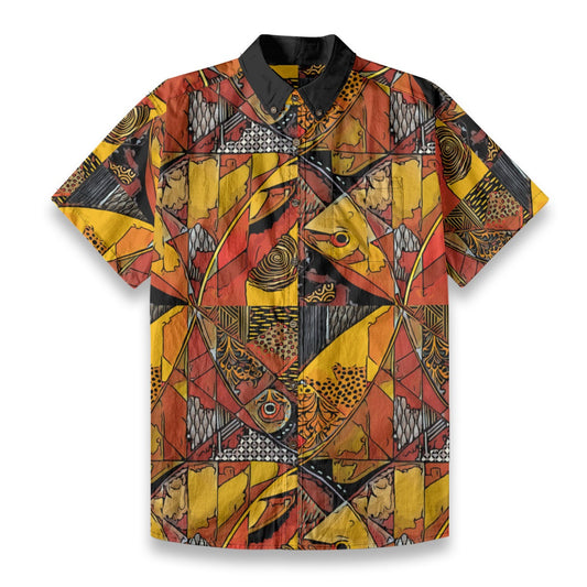 All-Over Print Men’s Breathable Shirt|140GSM Slub Cotton