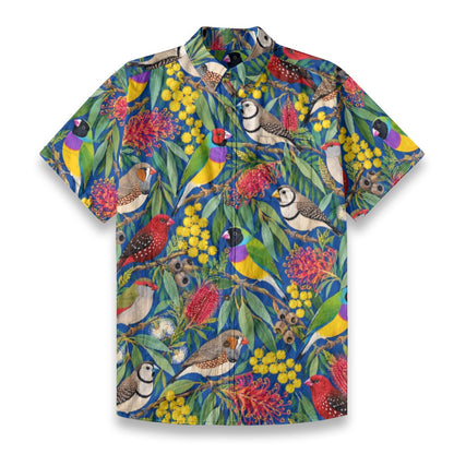All-Over Print Men's Breathable Shirt|140GSM Slub Cotton
