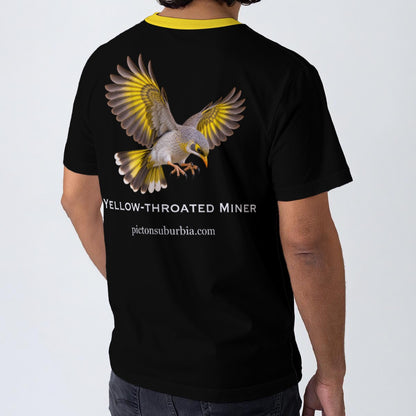 “Yellow-Throated Miner” All-Over Print Men's O-Neck T-Shirt | 190GSM Cotton