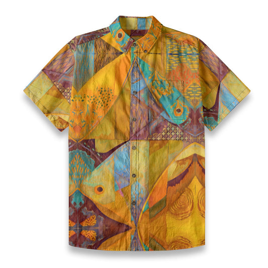 All-Over Print Men’s Breathable Shirt|140GSM Slub Cotton