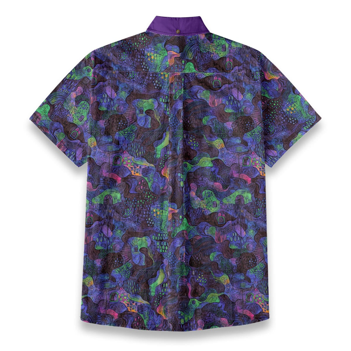 “Neon Depth” All-Over Print Men's Breathable Shirt|140GSM Slub Cotton (Copy)