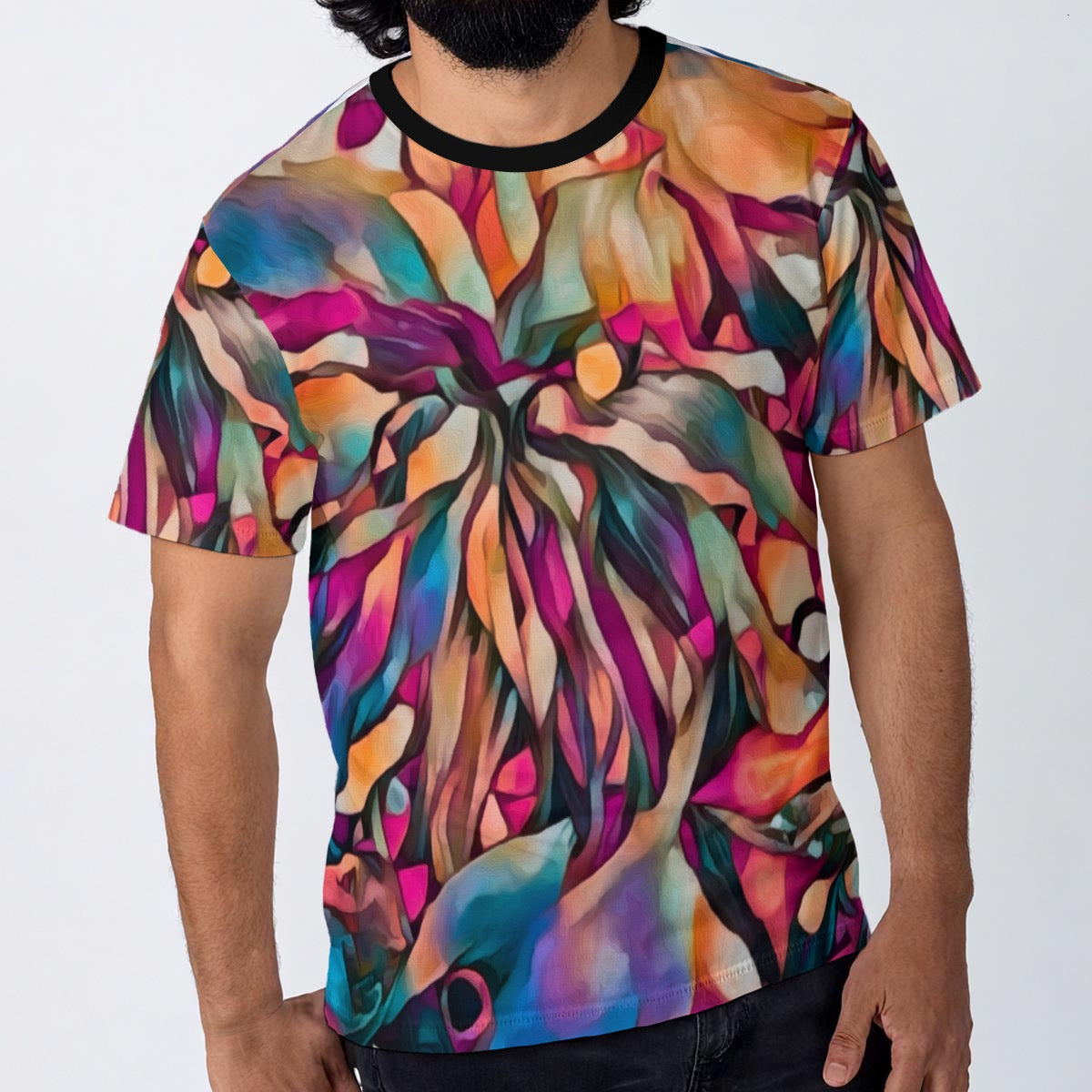 “Wild Canopy” (Four Colour Pallets) All-Over Print Men's O-Neck T-Shirt | 190GSM Cotton