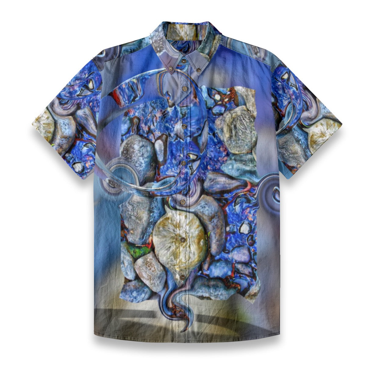 All-Over Print Men's Breathable Shirt|140GSM Slub Cotton