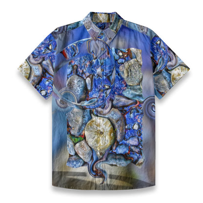 All-Over Print Men's Breathable Shirt|140GSM Slub Cotton