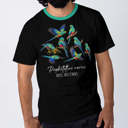 Mulga Parrot | Men’s Bird-Print Cotton T-Shirt