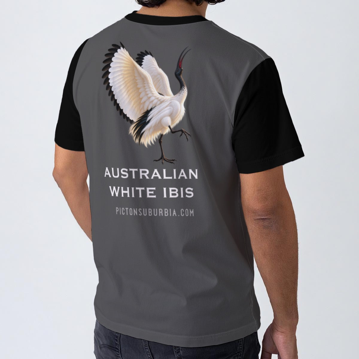 “Aussie White Ibis” All-Over Print Men's O-Neck T-Shirt | 190GSM Cotton