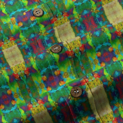 “City Lanterns” All-Over Print Men's Breathable Shirt|140GSM Slub Cotton