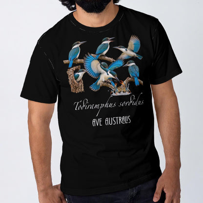 “Torresian Kingfisher” All-Over Print Men's O-Neck T-Shirt | 190GSM Cotton