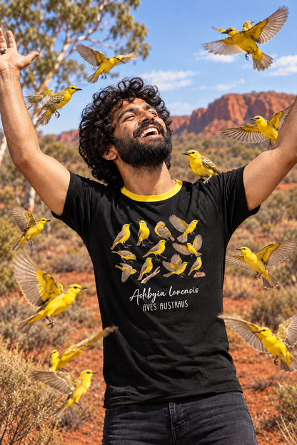 Gibberbird | Men’s Australian Bird-Print Cotton T-Shirt