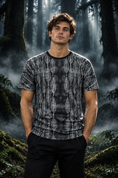 “Dark Forest” All-Over Print Men's O-Neck T-Shirt | 190GSM Cotton