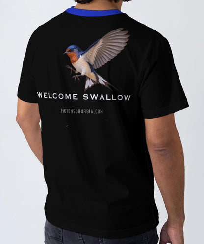 “Welcome Swallow” All-Over Print Men's O-Neck T-Shirt | 190GSM Cotton