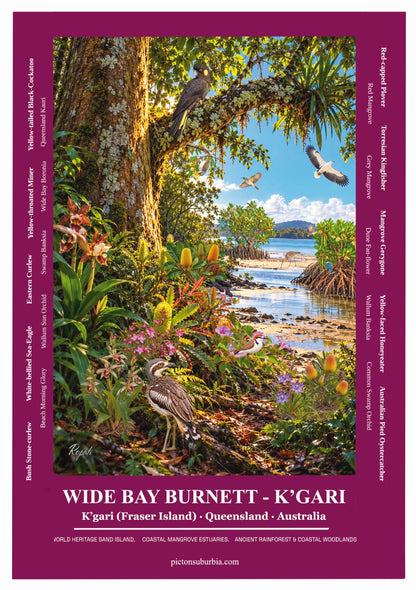 Terra Australis: Art Print “ QLD- K’gari - Wide Bay Burnett