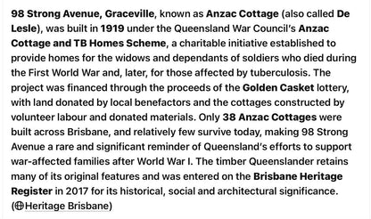 ANZAC Cottage: Graceville Greeting card Pack / Set of 5