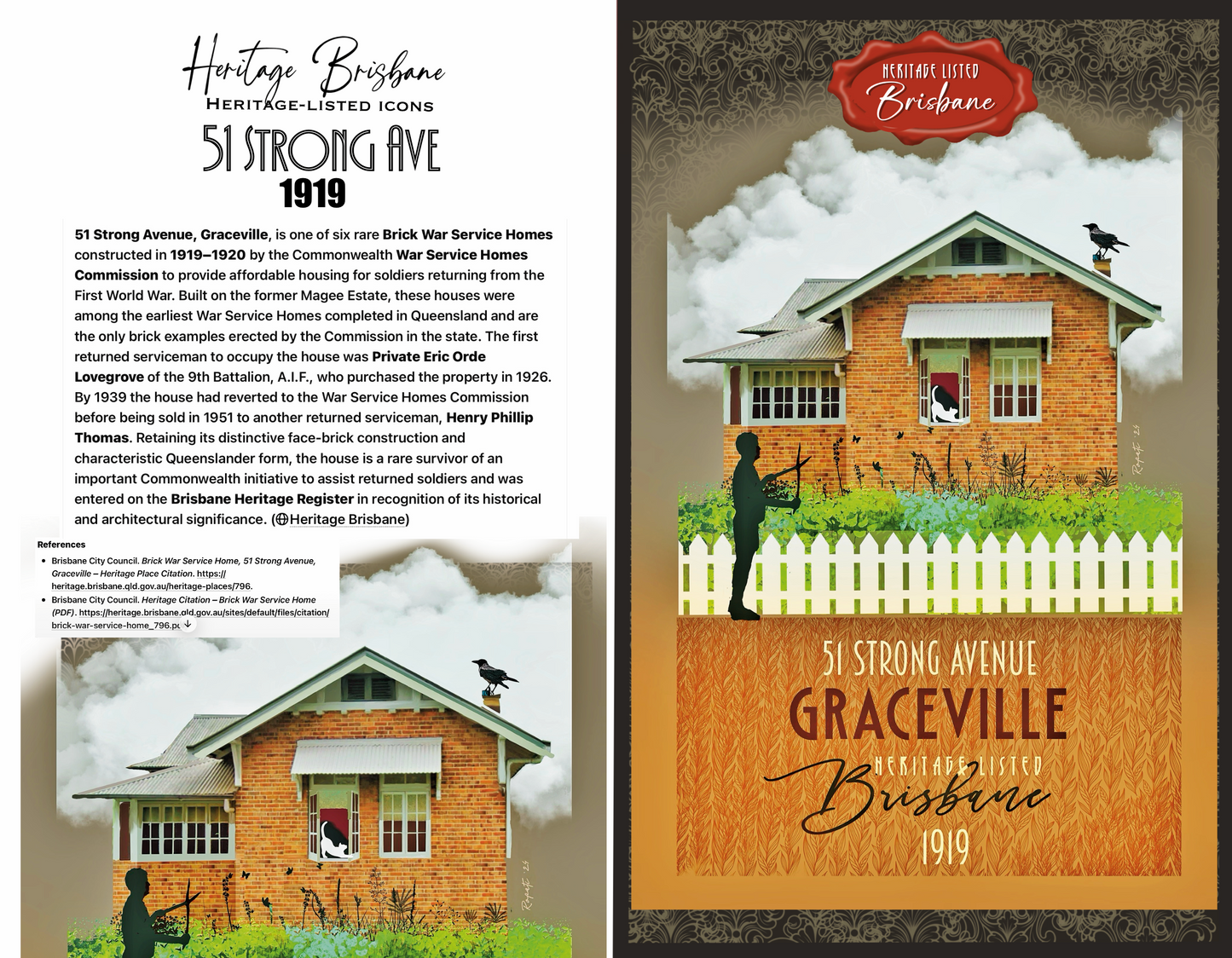 51 Strong Ave: Graceville Greeting card Pack / Set of 5
