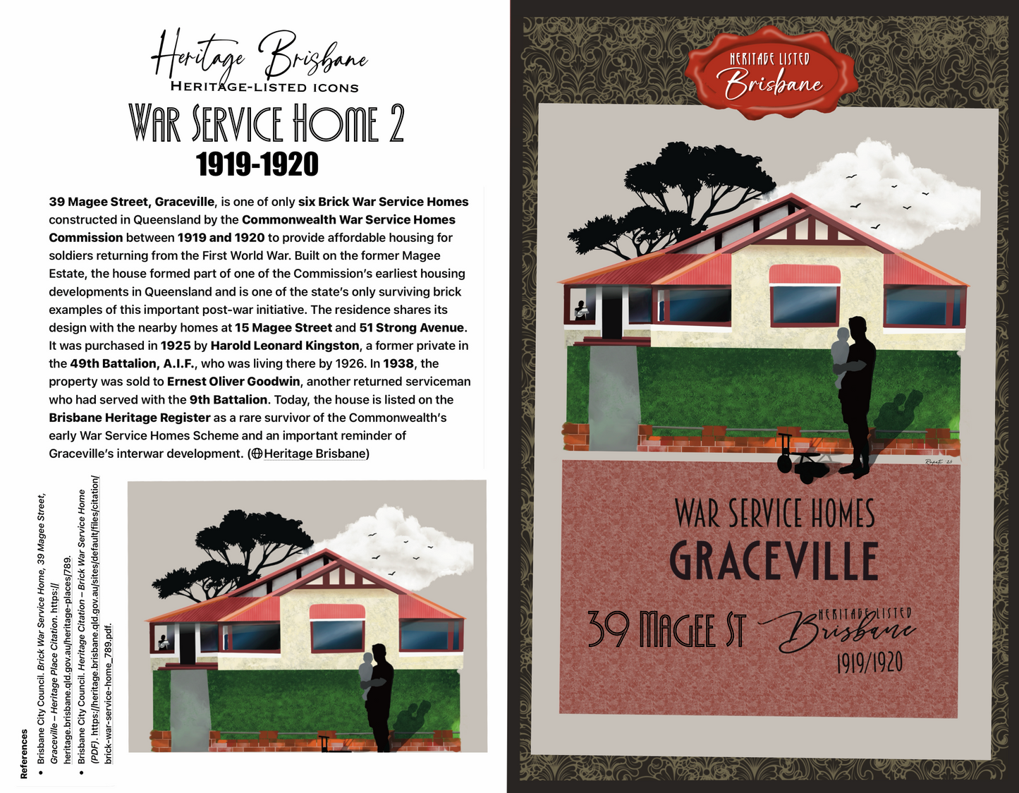 War Service Home 2: Graceville Greeting card Pack / Set of 5