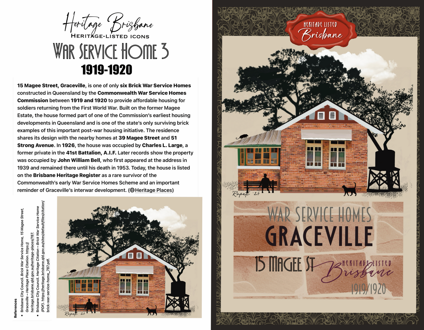 War Service Home 3: Graceville Greeting card Pack / Set of 5