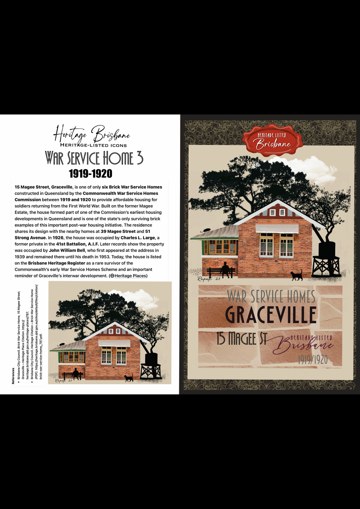 War Service Home 3: Graceville Greeting card Pack / Set of 5