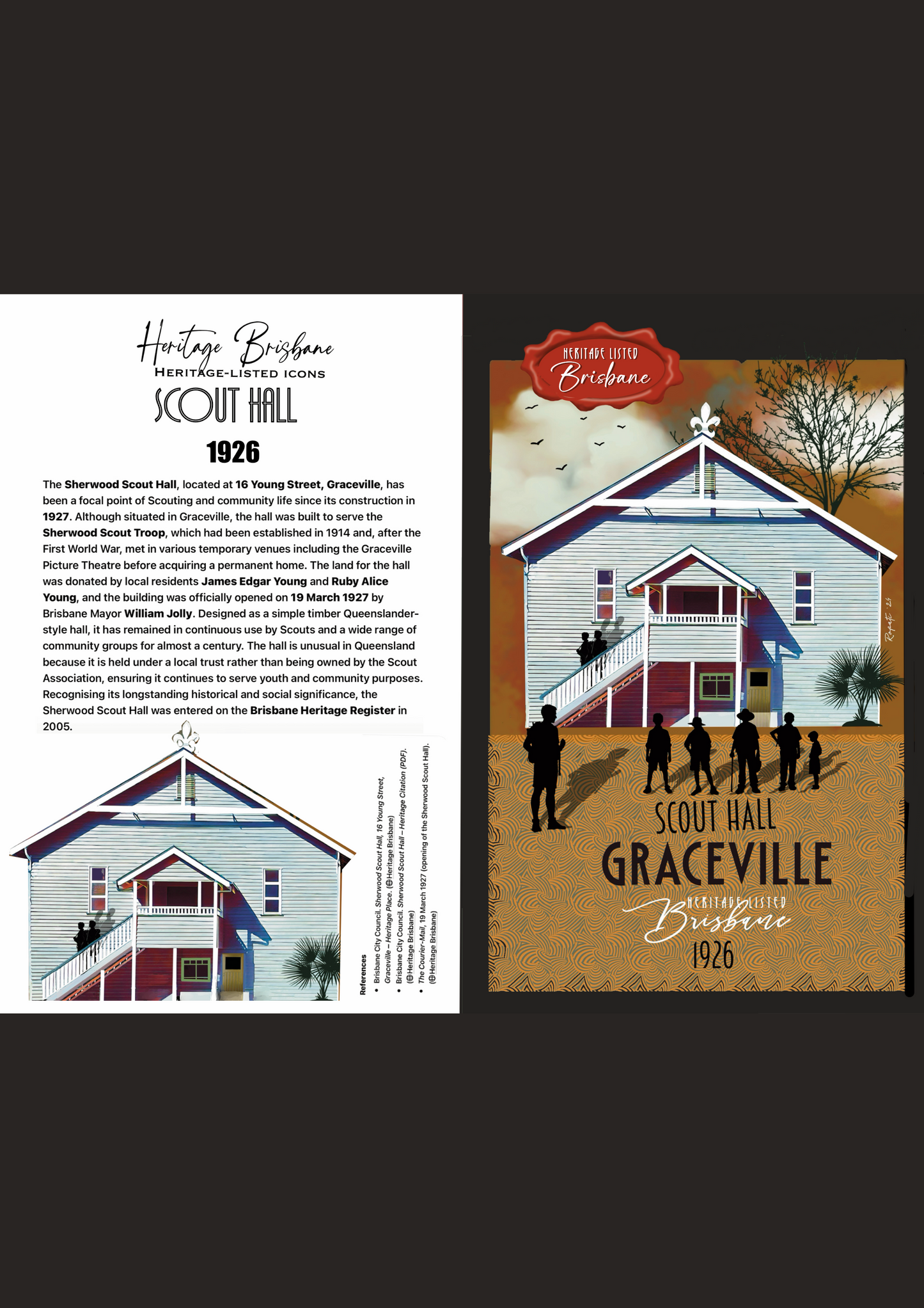 Scout Hall : Graceville Greeting card Pack / Set of 5