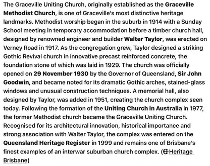 Methodist/ Uniting Church : Graceville Greeting card Pack / Set of 5