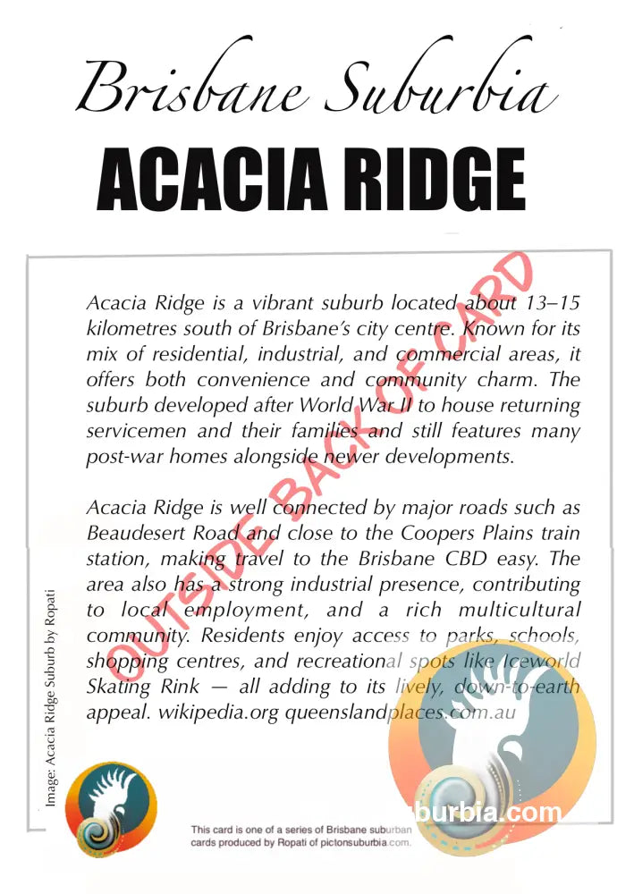 Acacia Ridge Greeting Card Pack / Set of 5 - greeting Card