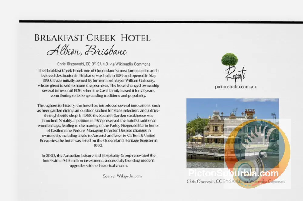 Albion: Breakfast Creek Hotel: Greeting Card Pack / Set of 5 + envelopes. - Physical good