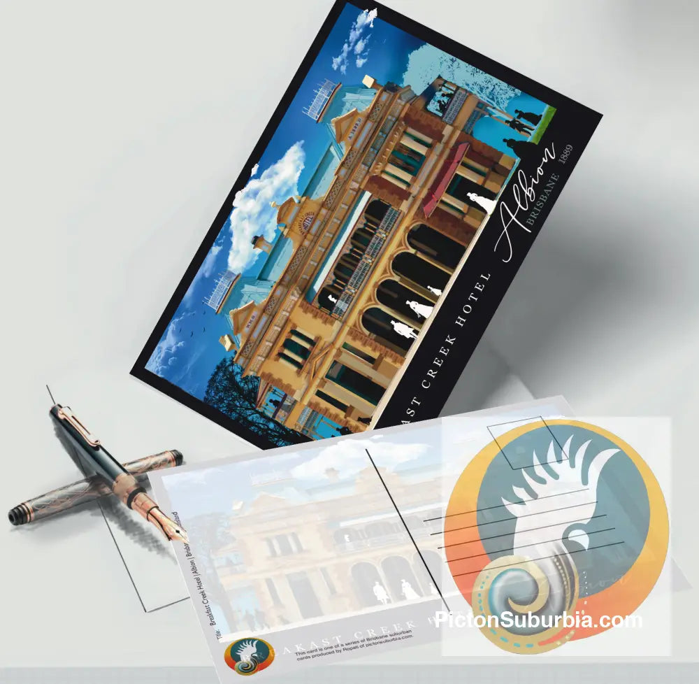 Albion: Breakfast Creek Hotel Postcard (A6 Standard or A5 Larger Card / Set of 5) - A6 Standard Size Postcard x5
