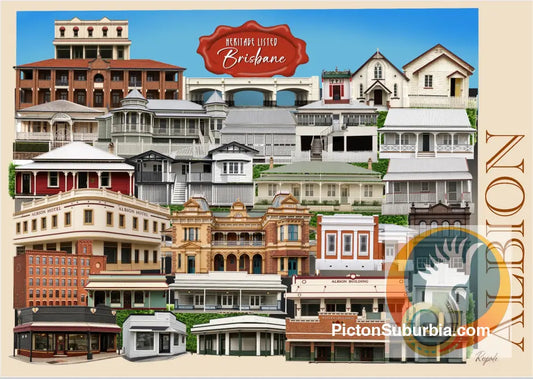 Albion Heritage Listed - Art Print - A3 / Khaki - Art Print