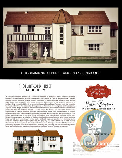 Alderley: 11 Drummond St Greeting card Pack / Set of 5 - greeting Card