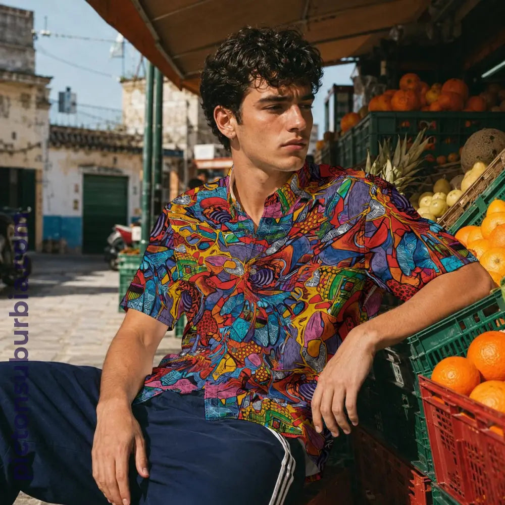 All-Over Print Men’s Breathable Shirt|140GSM Slub Cotton
