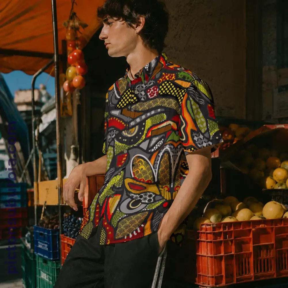 All-Over Print Men’s Breathable Shirt|140GSM Slub Cotton