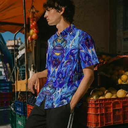 All-Over Print Men’s Breathable Shirt|140GSM Slub Cotton