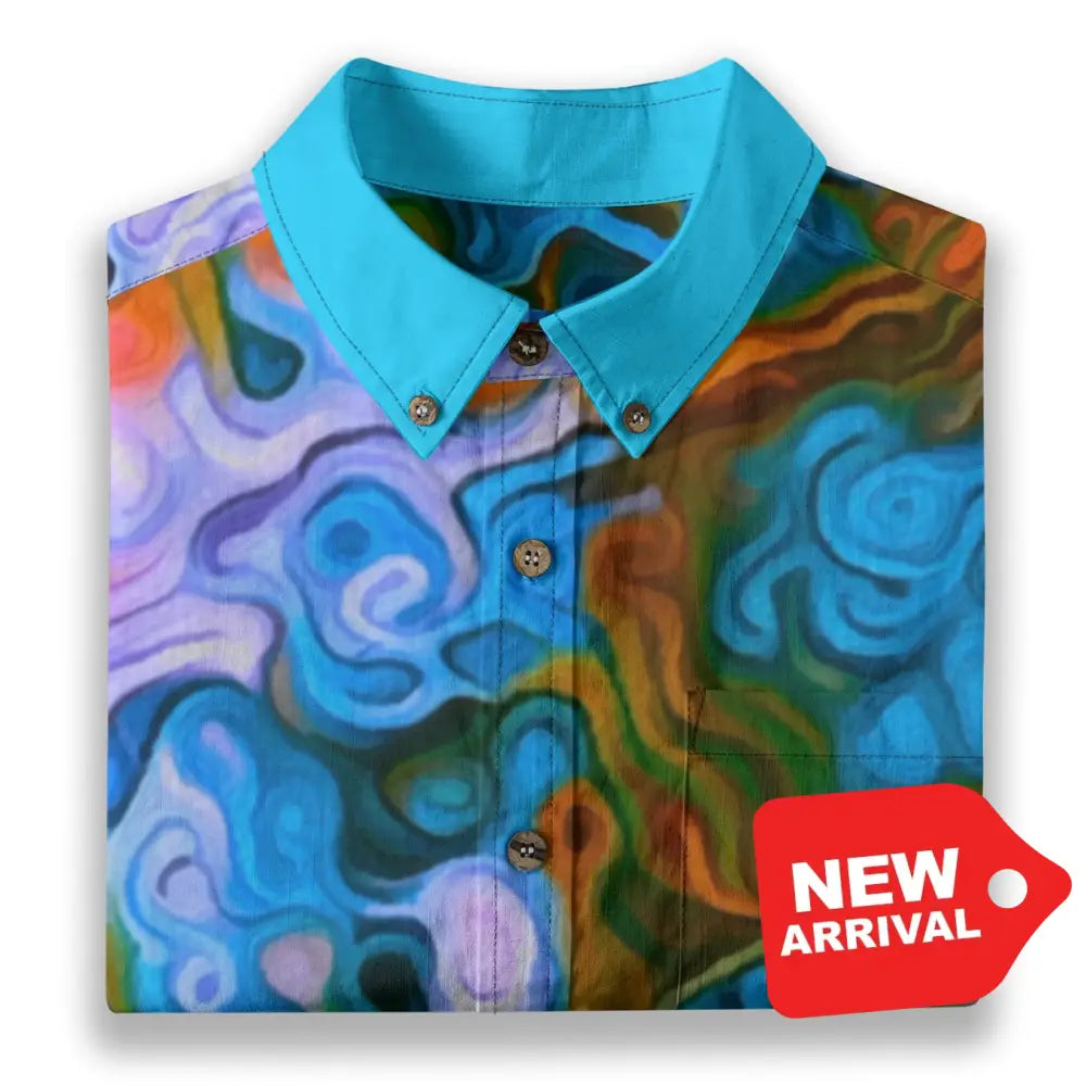 All-Over Print Men’s Breathable Shirt|140GSM Slub Cotton
