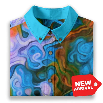 All-Over Print Men’s Breathable Shirt|140GSM Slub Cotton